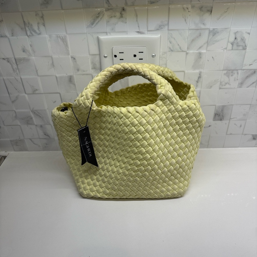 Naghedi St. Barths Mini Tote Buttercup w/crossbody strap New With Tags